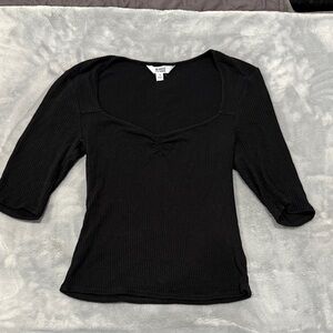 BB Dakota by Steve Madden Black Long Sleeve Top